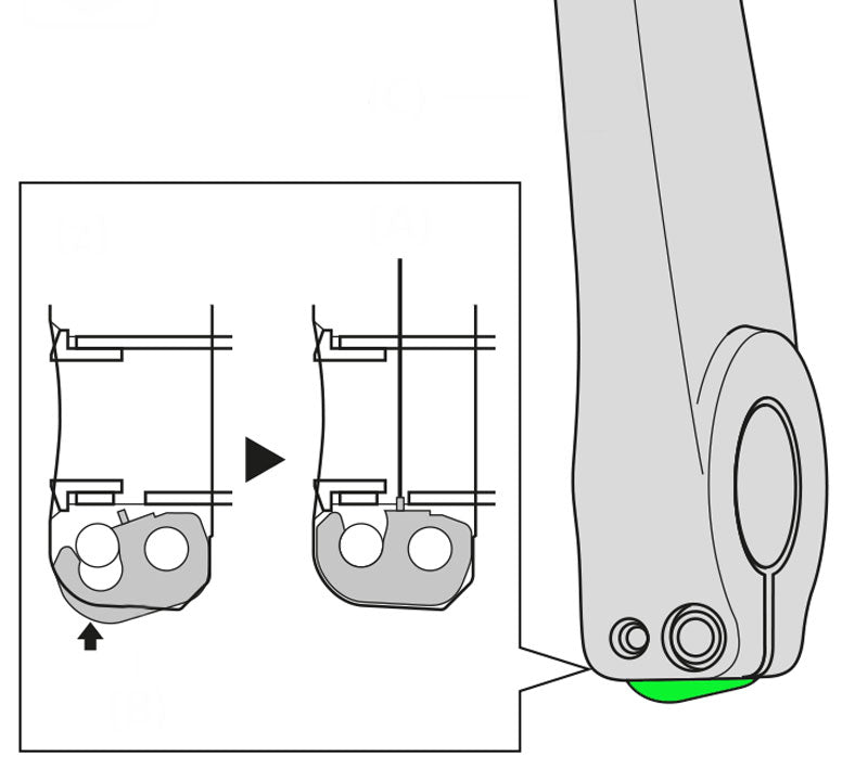 Shimano safety plate for left road crank arm