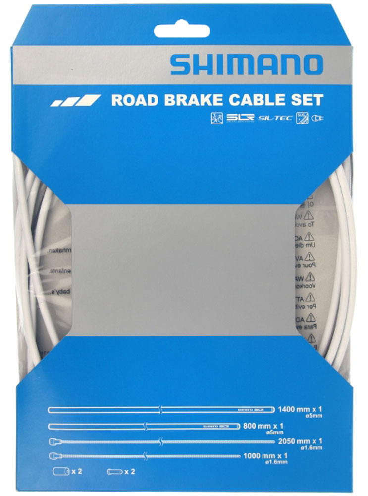 Shimano sil-tec brake cable set for road | white