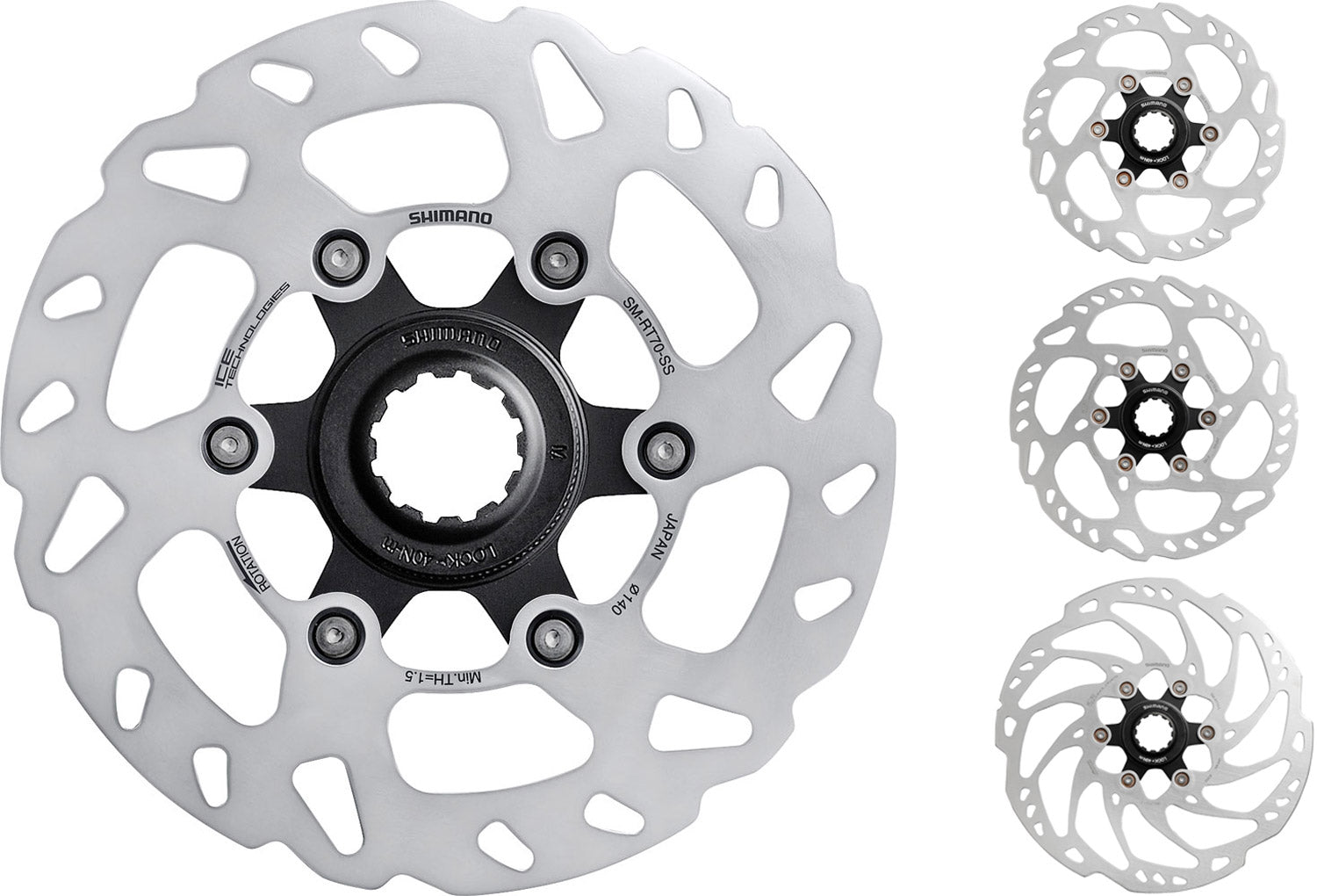 Shimano sm-rt70 center lock brake rotor for slx w internal teeth