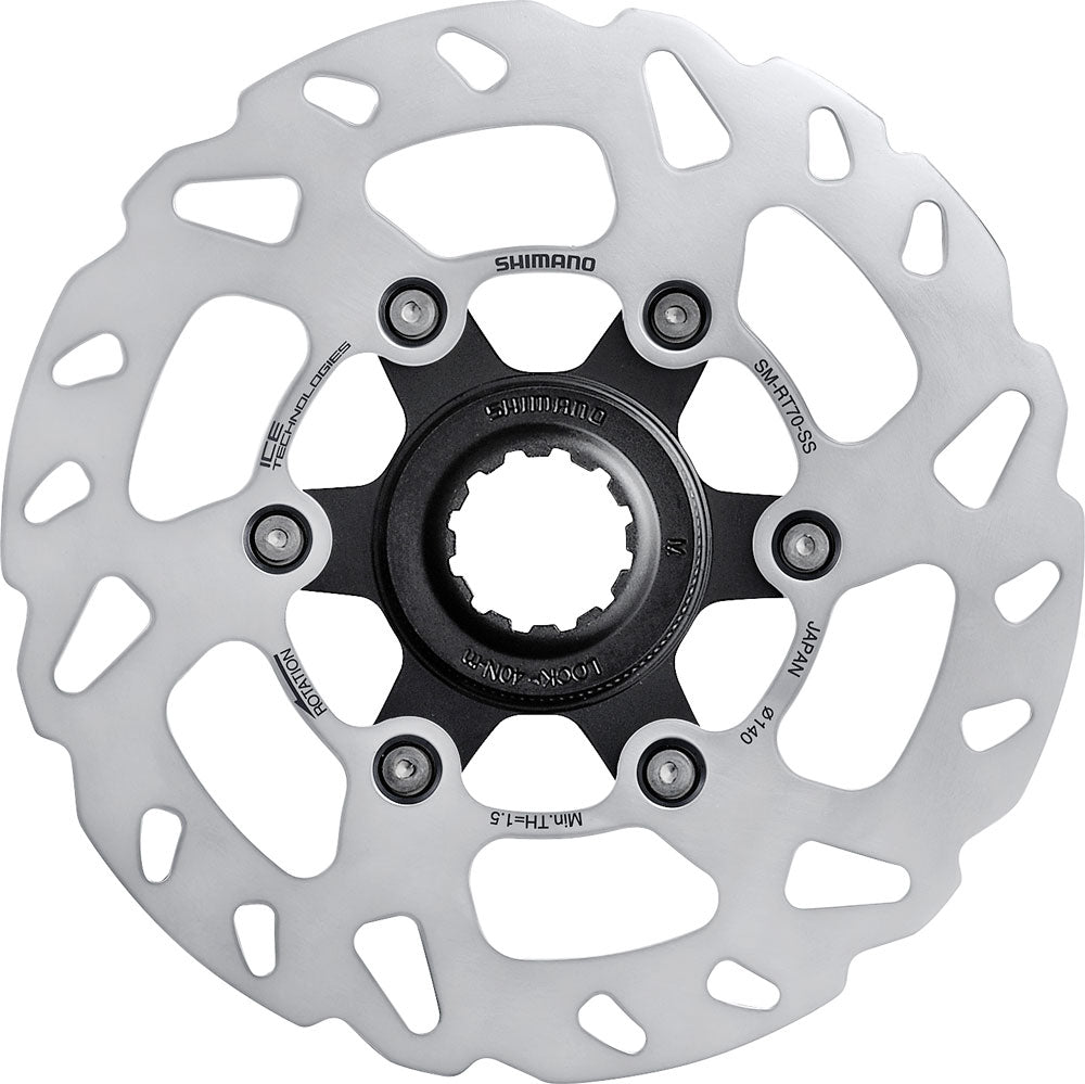 Shimano sm-rt70 center lock brake rotor for slx w internal teeth