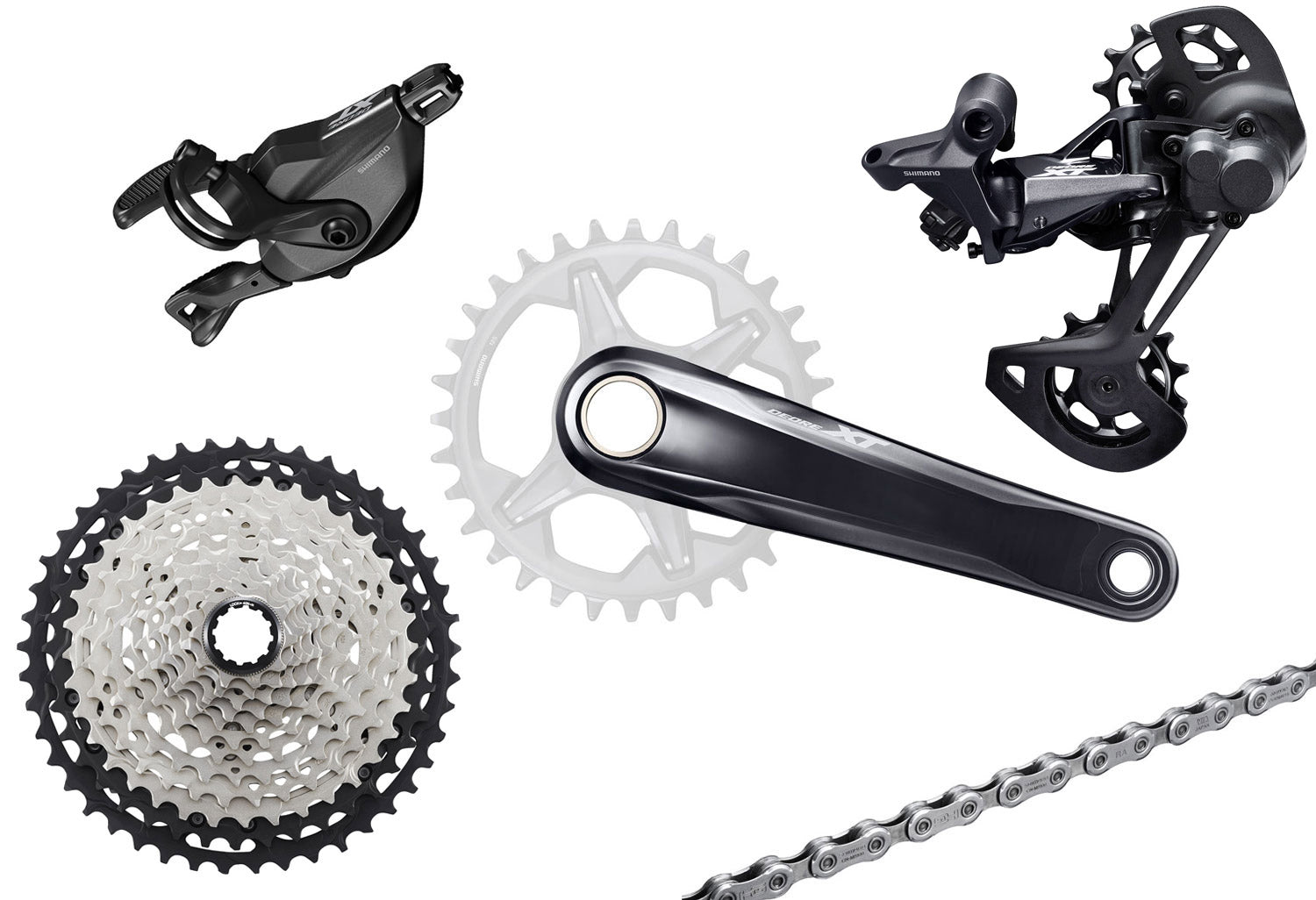 Shimano xt m8100 1x12-speed group clamp 175mm 10-45