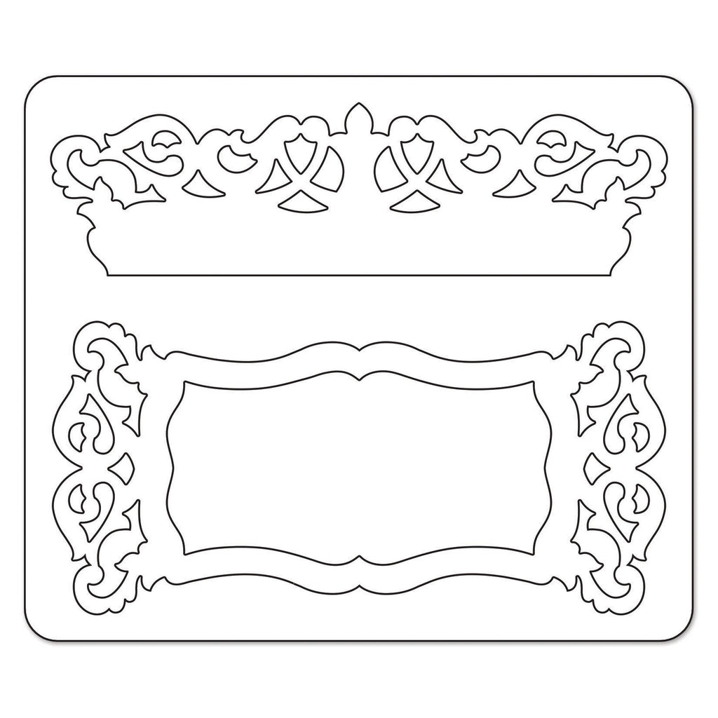 Sizzix • sizzlits die label edge scrollwork