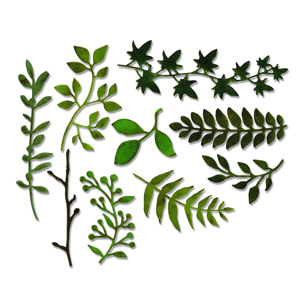Sizzix • tim holtz thinlits die set garden greens