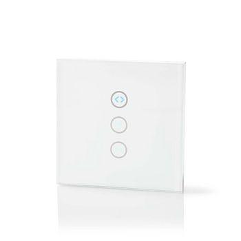 Nedis smartlife wandschakelaar - gordijn sluiter zonnescherm - muurmontage - 300 w - android ios - glas - wit