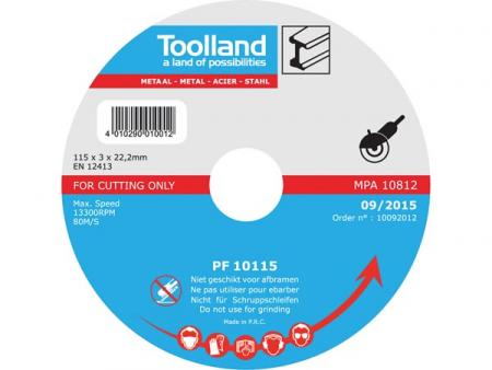 Doorslijpschijf - 13300 rpm - ø 230 mm