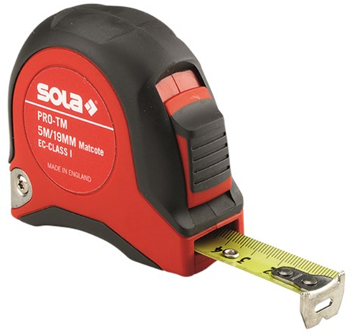 Sola rolbandmaat 5mtr pro-tm5 eg-klasse 1 sb - 50022101