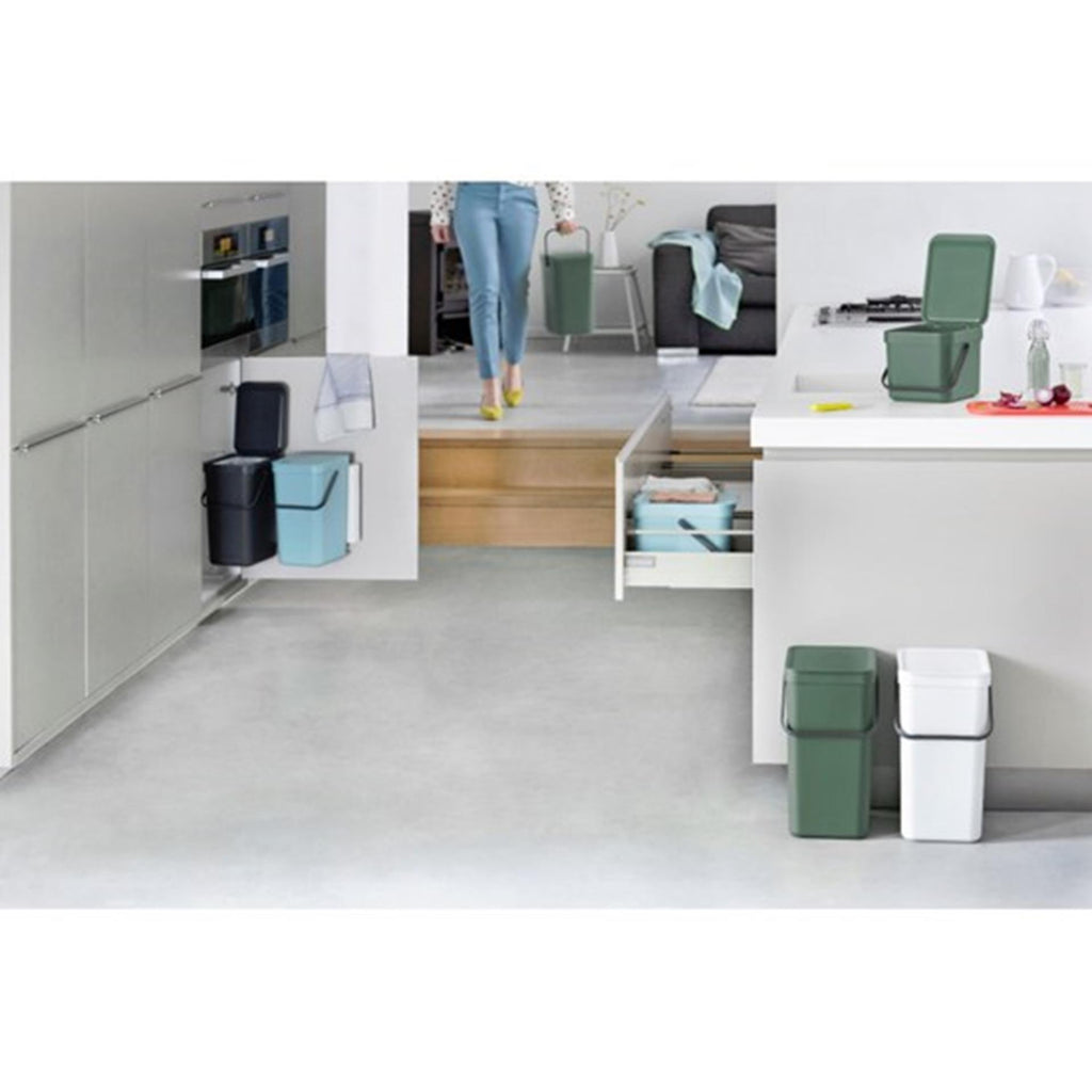 Brabantia sort go afvalbak 12l grijs