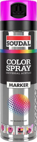 Soudal color marker spray 500 ml | fluo fuxia - 155989
