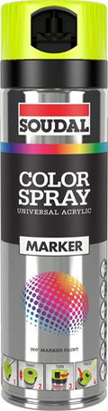 Soudal color marker spray 500 ml | fluo yellow - 155991