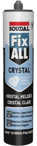 Soudal fix - all crystal | lijm- en voegkit | transparant | 290 ml - 110980