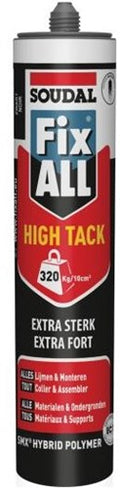 Soudal fix - all high-tack | lijmkit | zwart | 290 ml - 153986