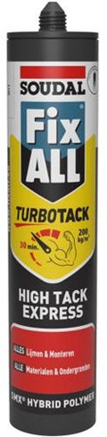 Soudal fix - all turbo | lijmkit | wit | 290 ml - 153987