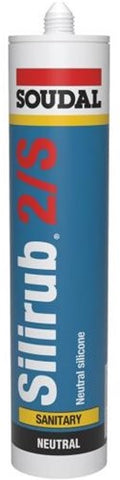 Soudal silirub 2s | sanitairkit | glanzend wit | 300 ml - 107544