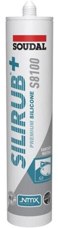 Soudal silirub+ s8100 neutraal | sanitairkit | wit | 300 ml - 131238