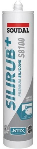 Soudal silirub+ s8100 neutraal | sanitairkit | zilvergrijs | 300 ml - 135724