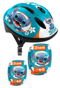 Disney stitch 5-delige skatebescherming 52-56 cm petrolblauw maat s m
