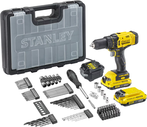 Stanley fatmax v20 - schroefmachine - 18v - 2x2.0ah - klopboormachine