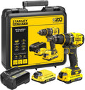 Stanley powertools stanley fatmax sfmcd720d2k v20 18v bl schroefboor | 2x 2.0ah - sfmcd720d2k-qw