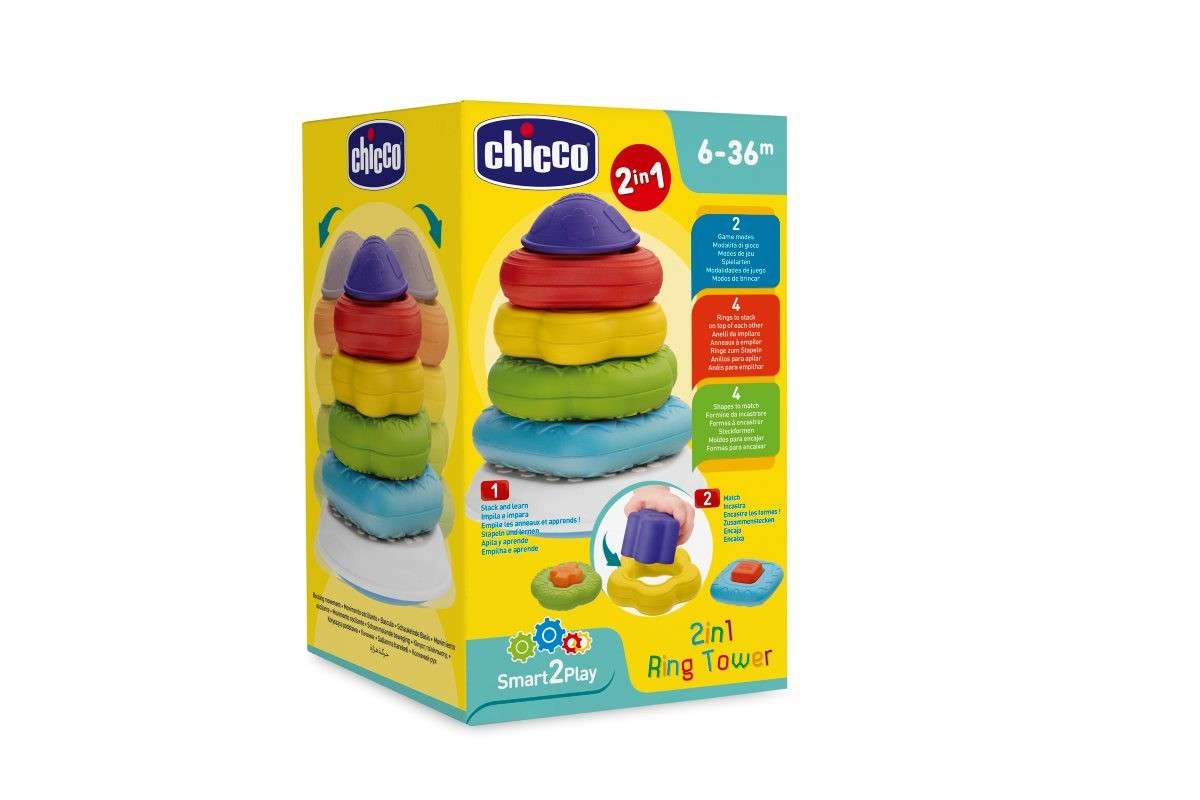 Tiamo Chicco 2 in 1 Ringturm – Formsortierer