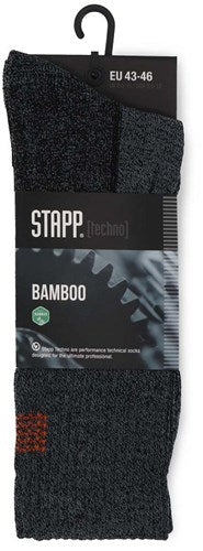 Stapp techno bamboo sok 28400 donkergrijs oranje | 6556 donkergrijs oranje | maat 38 - 00.134.007.35