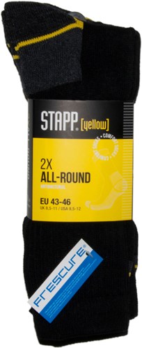 Stapp yellow all round 2-pack sokken 4410 | 499 marine | maat 42 - 38.134.004.01