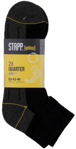 Stapp yellow quarter 2-pack sokken 4435 | 699 zwart | maat 50 - 38.134.046.47