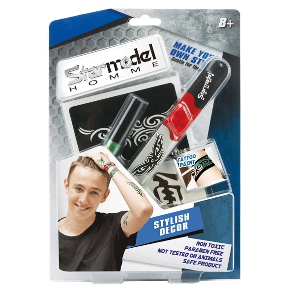 Fünf-Sterne-Starmodel-Homme-Tattoo-Set