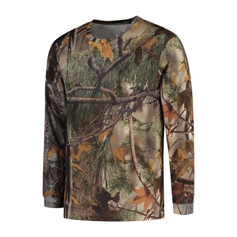 Stealth Gear T-Shirt Langarm-Camouflage-Waldmuster Größe XXL