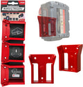 Stealthmounts batterijhouders voor milwaukee m18 18v | rood | 6 stuks - bm-mw18-red-6