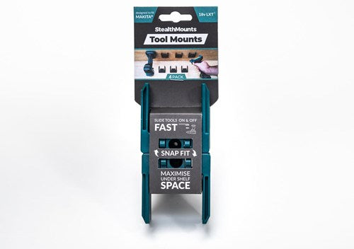Stealthmounts tm-mk18-blu-4 machinehouder voor makita lxt | blauw | 4-pack - tm-mk18-blu-4