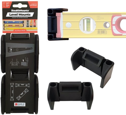 Stealthmounts waterpasbevestiging | zwart | 2 stuks - om-lm-blk-2
