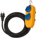 Brennenstuhl bouwplaatsen-kabel ip54 met contactdozenblok 5m zwart h07rn-f 3g1,5 - 1169200010