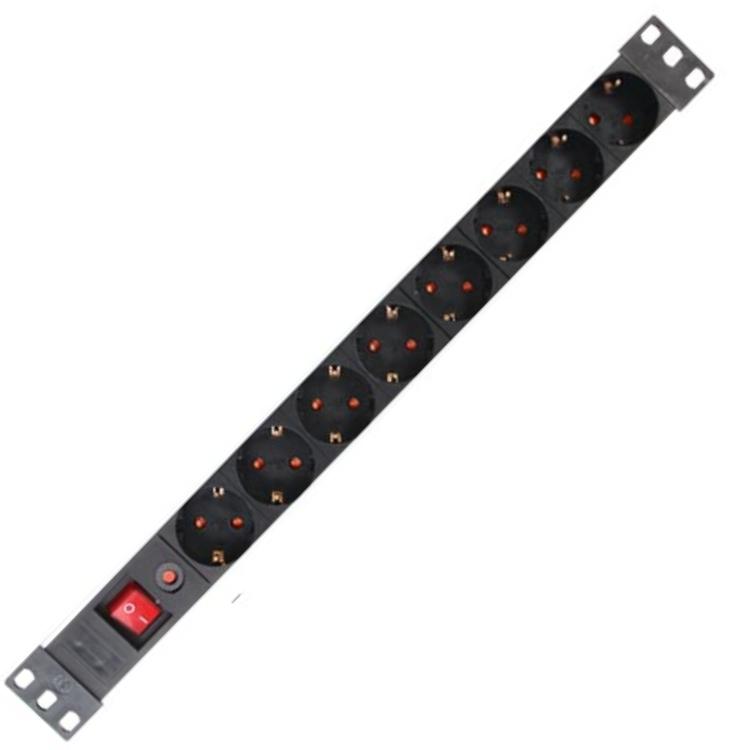 19 inch stekkerdoos overspanningsbeveiliging - 8-voudig