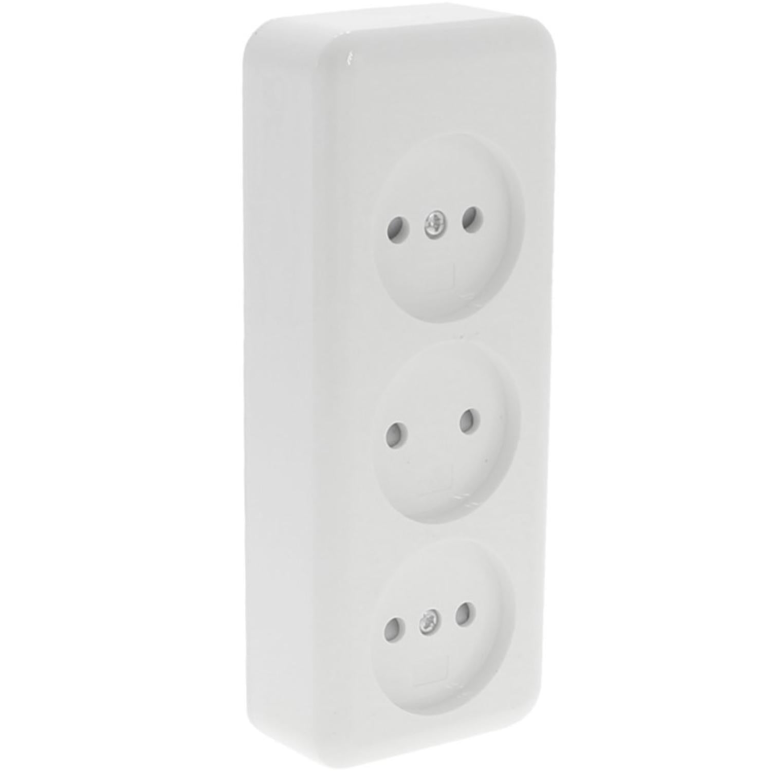 Q-link opbouw stopcontact - 3-voudig
