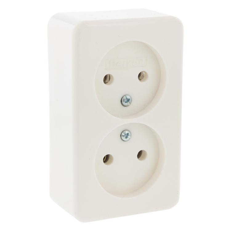 Berker opbouw stopcontact - 2-voudig