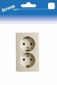 Stroomlijn opbouw stopcontact ra peha dubbel creme - 6678990