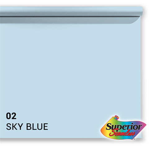 Hochwertiges Hintergrundpapier 02 Himmelblau 1,35 x 11 m