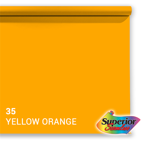 Hochwertiges Hintergrundpapier 35 Gelb-Orange 1,35 x 11 m