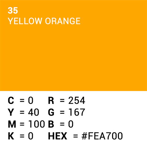 Hochwertiges Hintergrundpapier 35 Gelb-Orange 1,35 x 11 m