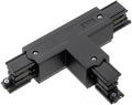 Enzo t-stuk links vast 90gr tbv. rail 3-fasen zwart - 5050055