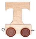 Bongers Toys Holzbuchstabe T mit Rädern, 6 cm hoch
