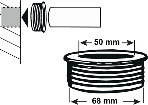 Cornat rubbernippel reductie 68mm -> 50mm - t3185016
