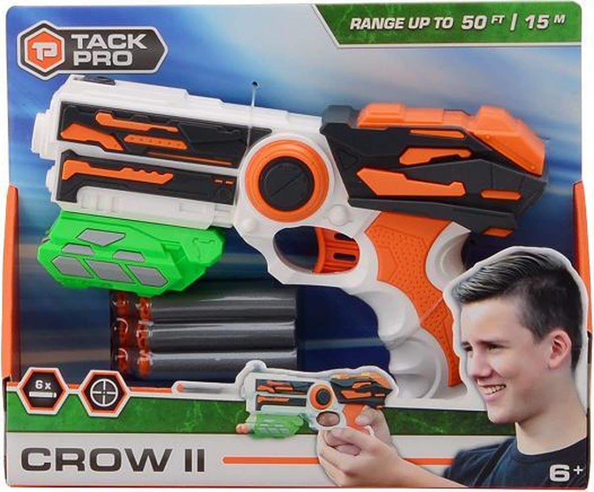 Bongers Toys Tack Pro Crow II mit 6 Darts, 23 cm