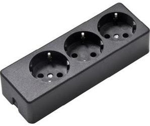 Enzo tafelcontactdoos ra 3v langwerpig zwart - 6871822