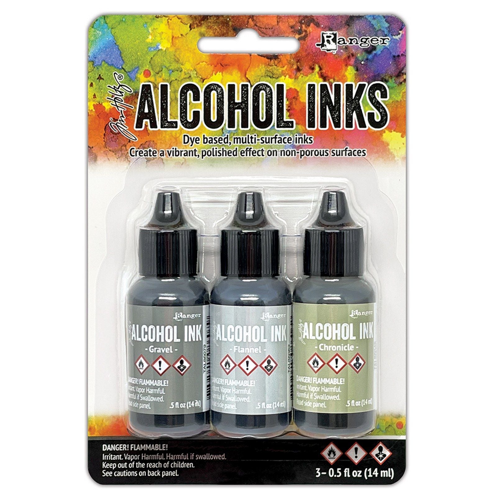 Ranger ink ranger • tim holtz alcohol ink kit crossroads 3pcs