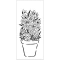 The crafter's workshop • slimline stencil jonquils 10,16x22,86cm
