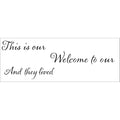 The crafter's workshop • stencil happily ever plus 41,91x15,2cm