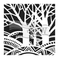 The crafter's workshop • template 30x30cm tree paradise