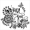 The crafter's workshop • template 30x30cm wild and free