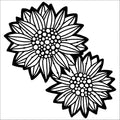 The crafter's workshop • stencil wild sunflowers 30,5x30,5cm